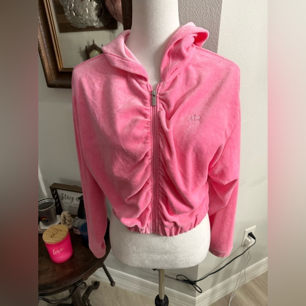 Juicy Couture Bright Pink Velour Jacket